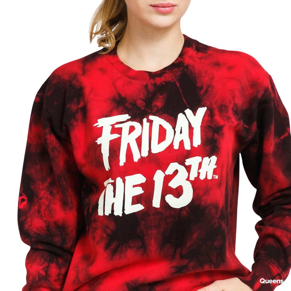 Vans x Friday The 13th Pullover Sweater Women Small Red Black Glow in Dark New - Picture 1 of 9